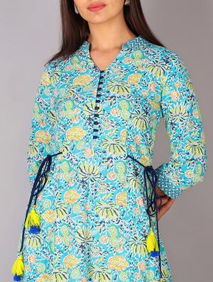 floral a-line kurta - 17216402 - Standard Image - 4