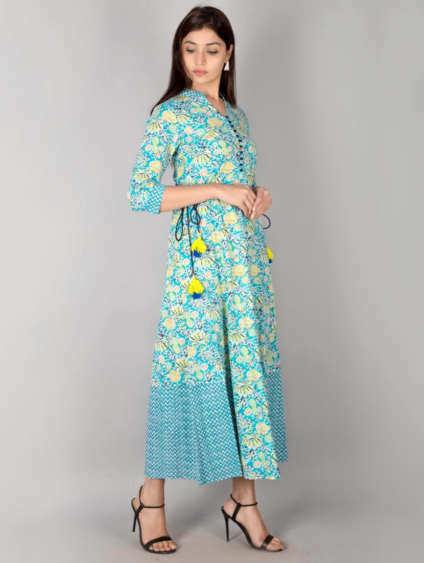 floral a-line kurta - 17216402 - Zoom Image - 2