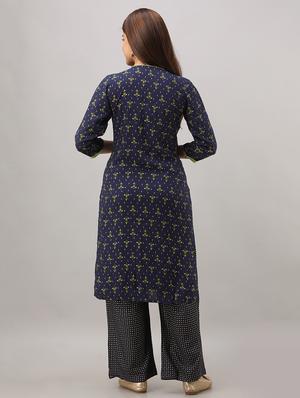 polka dots straight kurta - 17216409 - Standard Image - 3