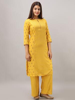 polka dots straight kurta - 17216410 - Standard Image - 2