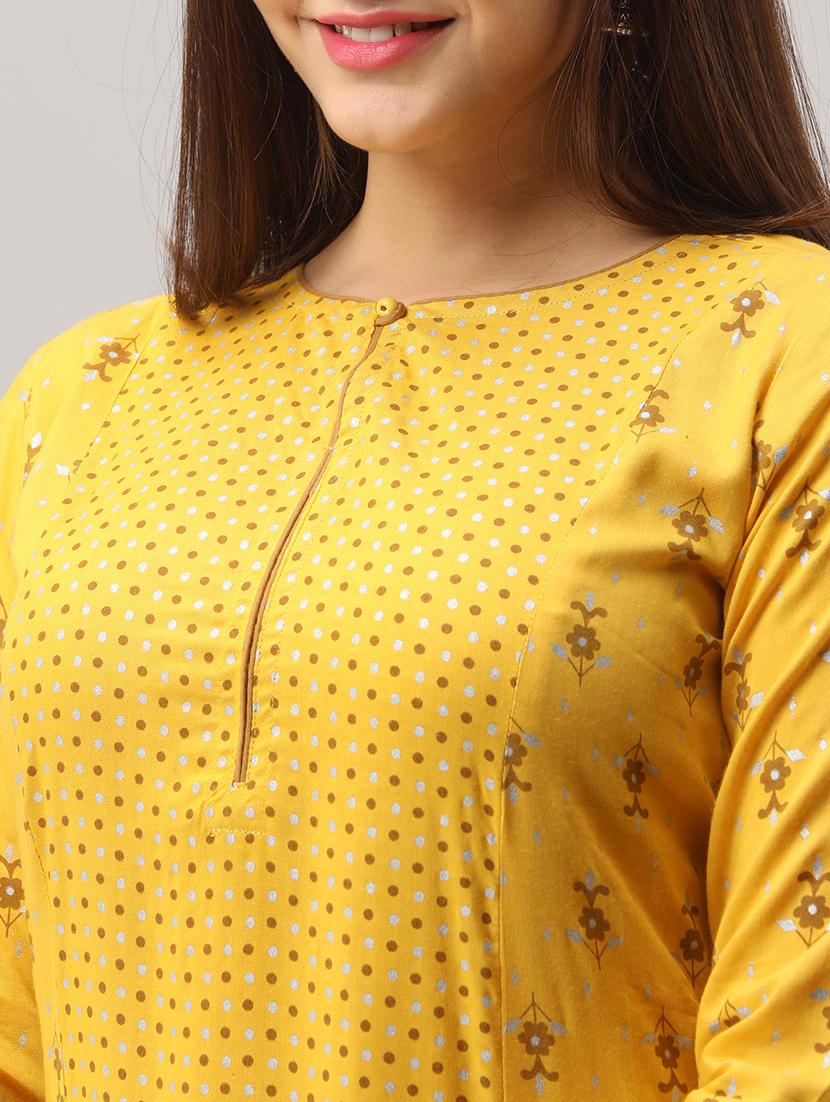 polka dots straight kurta - 17216410 - Zoom Image - 4