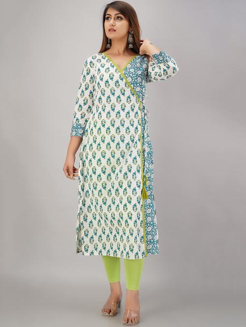 floral straight kurta - 17216430 - Standard Image - 1