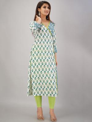 floral straight kurta - 17216430 - Standard Image - 2