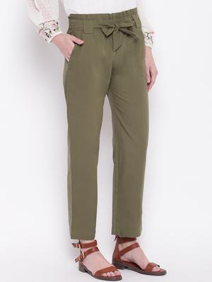 belted tie front trouser - 17216431 - Standard Image - 2