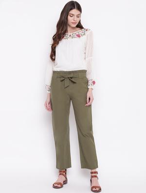 belted tie front trouser - 17216431 - Standard Image - 4
