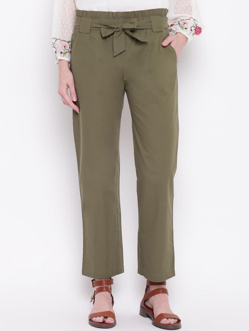 belted tie front trouser - 17216431 - Zoom Image - 1