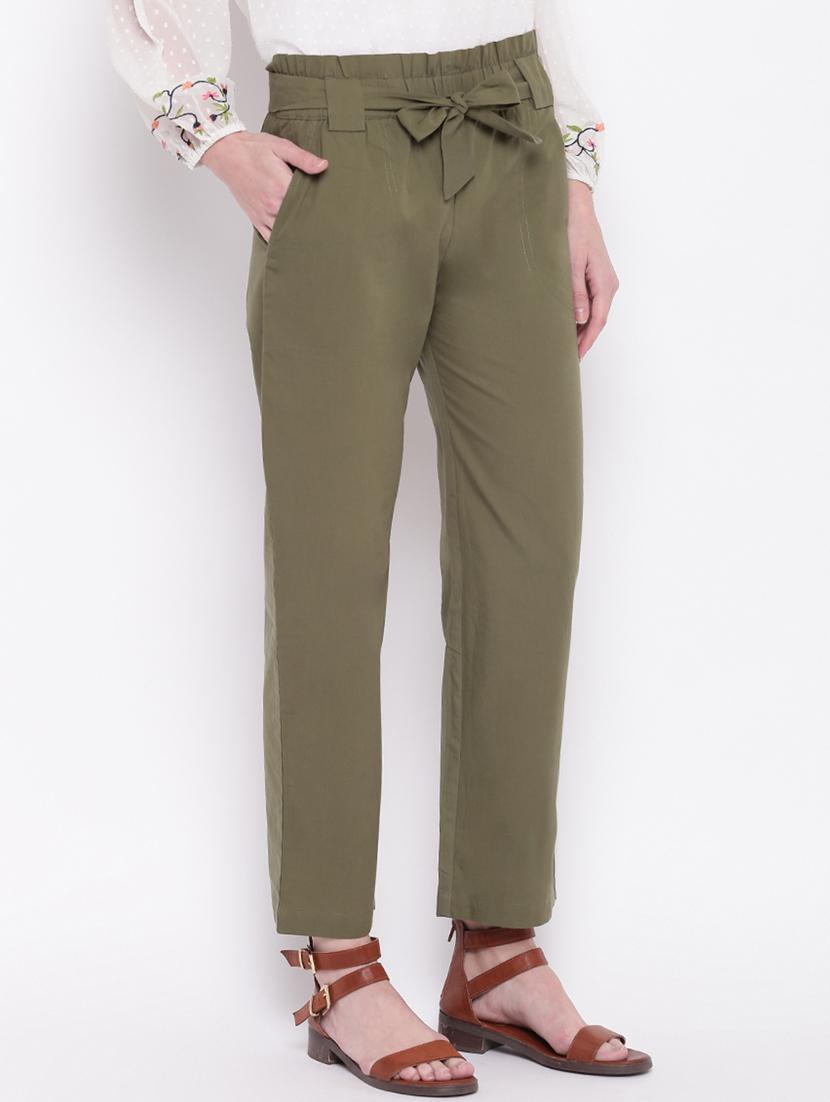 belted tie front trouser - 17216431 - Zoom Image - 2