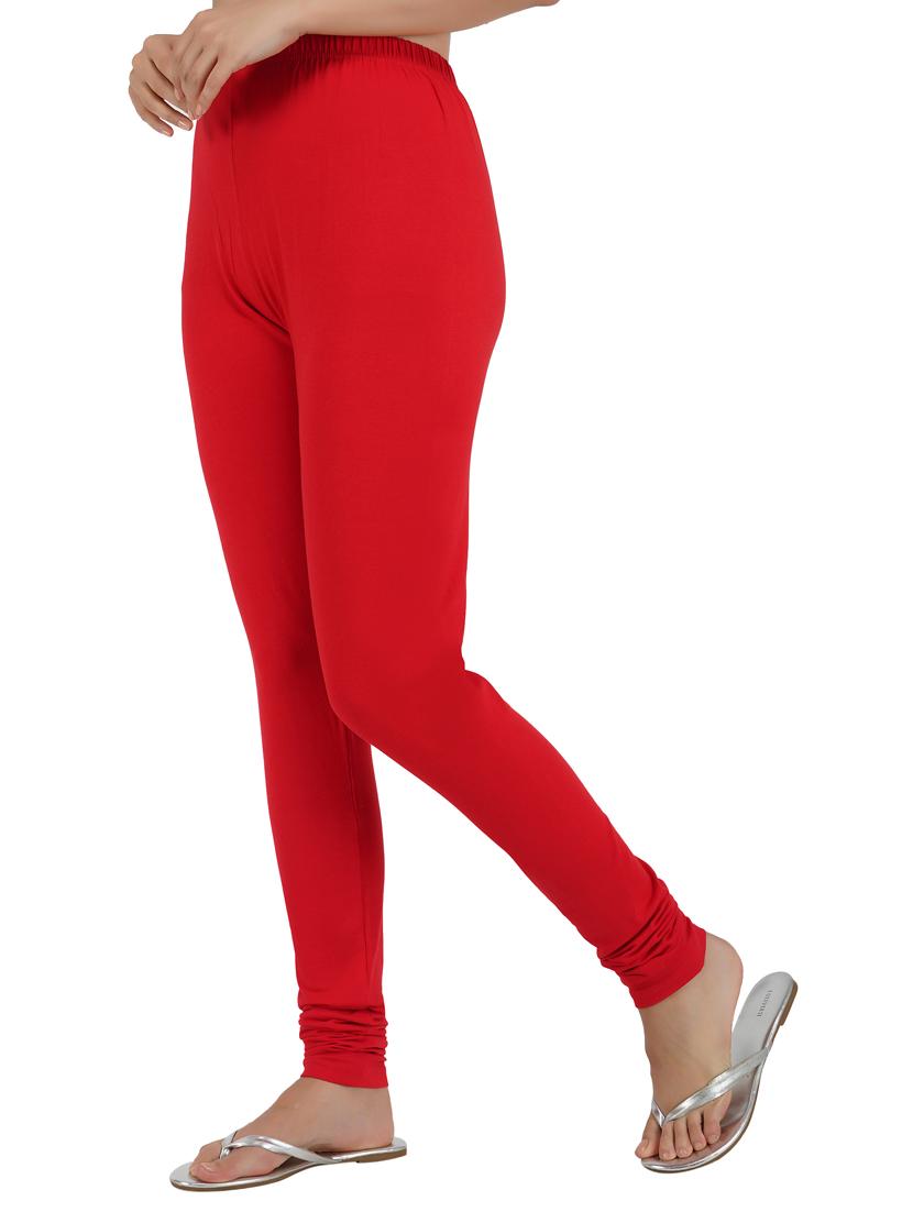 red cotton leggings - 17216583 - Zoom Image - 2