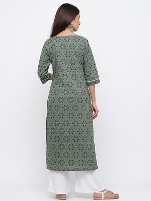 floral straight kurta - 17216924 - Standard Image - 3