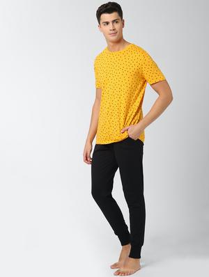 yellow printed loungewear set - 17217484 - Standard Image - 2