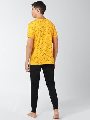 yellow printed loungewear set - 17217484 - Standard Image - 3