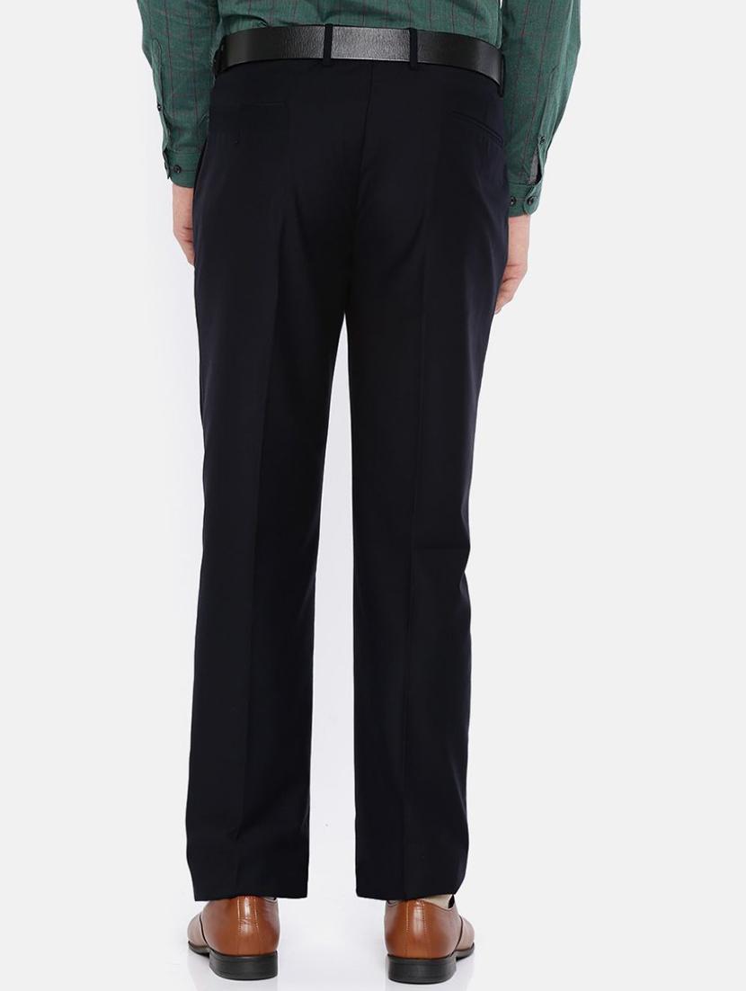 black solid flat front formal trouser - 17218412 - Zoom Image - 3