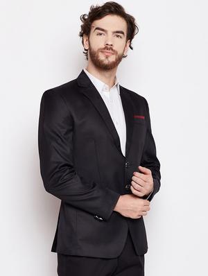 black solid single breasted casual blazer - 17218426 - Standard Image - 2