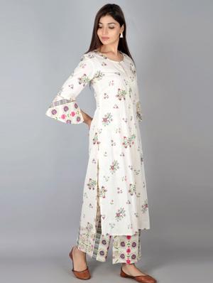 floral kurta palazzo set - 17218544 - Standard Image - 2