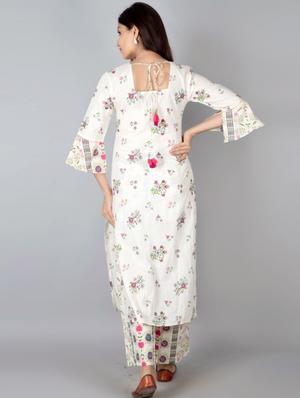floral kurta palazzo set - 17218544 - Standard Image - 3
