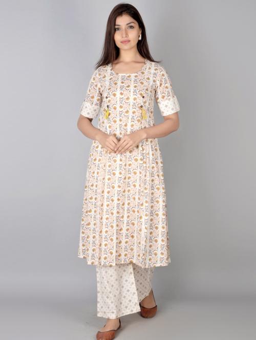 floral kurta palazzo set - 17218549 - Standard Image - 1