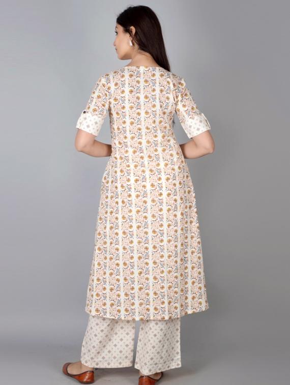 floral kurta palazzo set - 17218549 - Zoom Image - 3