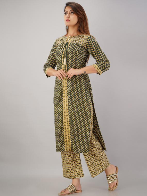 floral kurta palazzo set - 17218567 - Zoom Image - 2