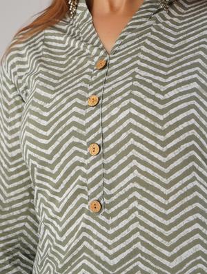 chevron kurta pant set - 17218570 - Standard Image - 4