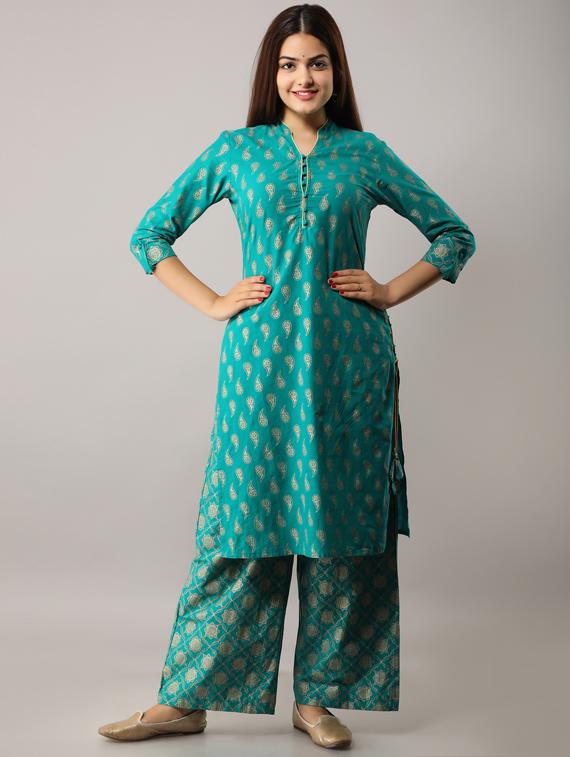 paisley kurta palazzo set - 17218575 - Zoom Image - 1