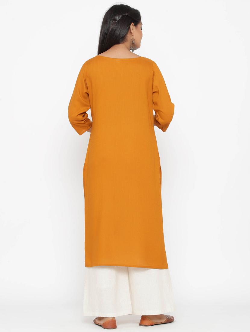 solid kurta palazzo set - 17218600 - Zoom Image - 3
