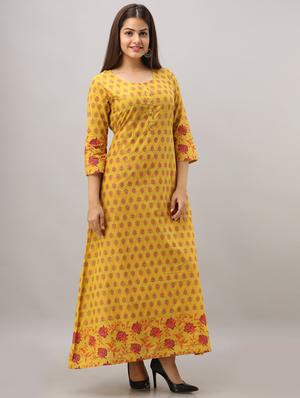round neck floral a-line dress - 17218625 - Standard Image - 2