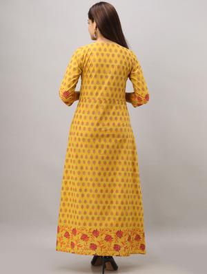 round neck floral a-line dress - 17218625 - Standard Image - 3