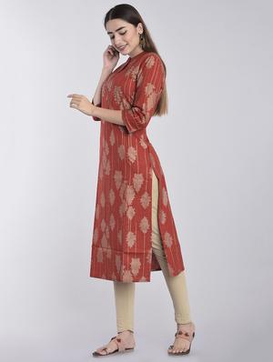printed straight kurta - 17218718 - Standard Image - 2