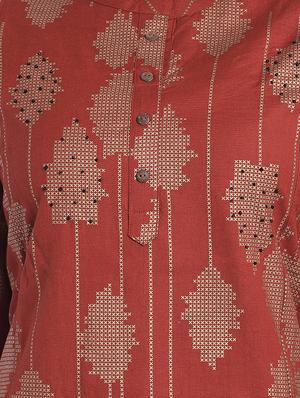 printed straight kurta - 17218718 - Standard Image - 4