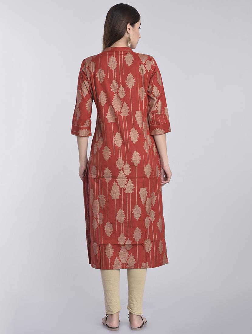 printed straight kurta - 17218718 - Zoom Image - 3
