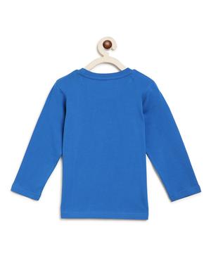 blue cotton pyjama set nightwear with free mask - 17218778 - Standard Image - 2