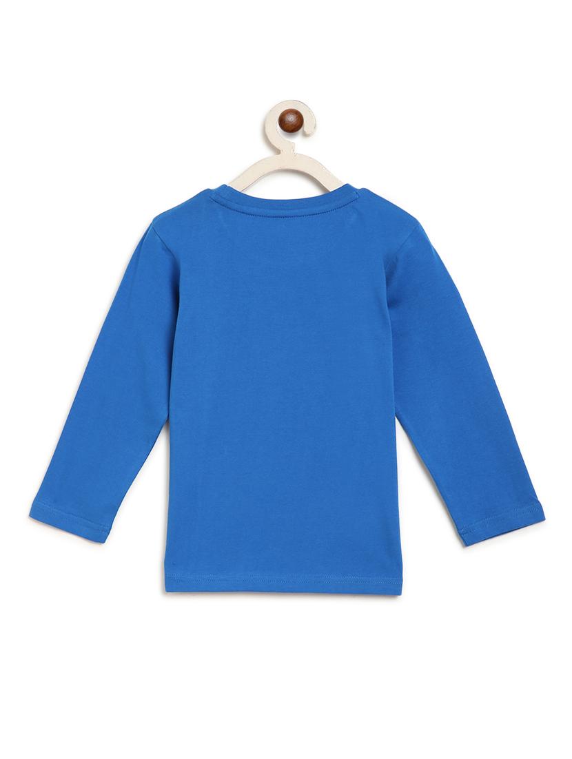 blue cotton pyjama set nightwear with free mask - 17218778 - Zoom Image - 2