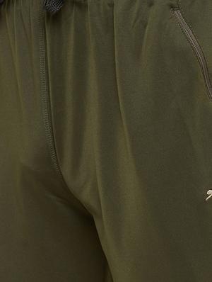 green solid full length track pant - 17219094 - Standard Image - 5