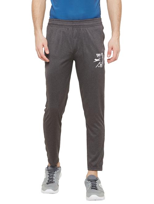 grey solid full length track pant - 17219098 - Standard Image - 1