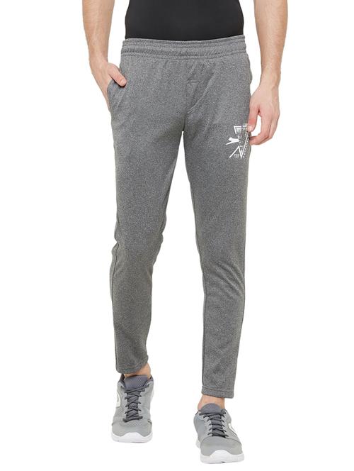 grey solid full length track pant - 17219100 - Standard Image - 1