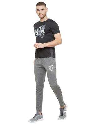 grey solid full length track pant - 17219100 - Standard Image - 4