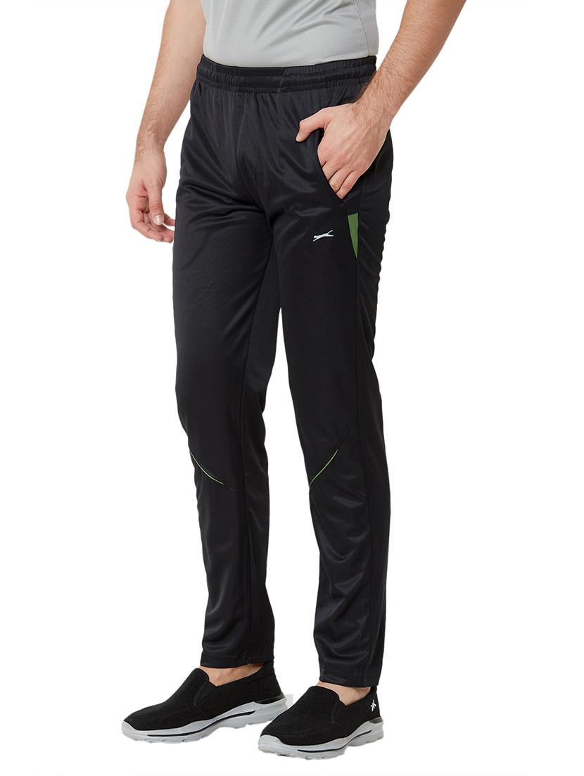 black solid full length track pant - 17219121 - Zoom Image - 2