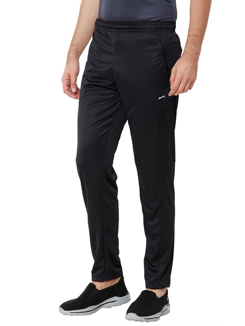 black solid full length track pant - 17219124 - Zoom Image - 2