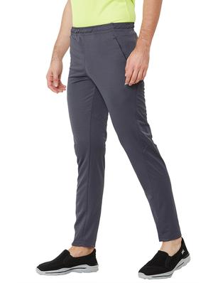 grey solid full length track pant - 17219126 - Standard Image - 2