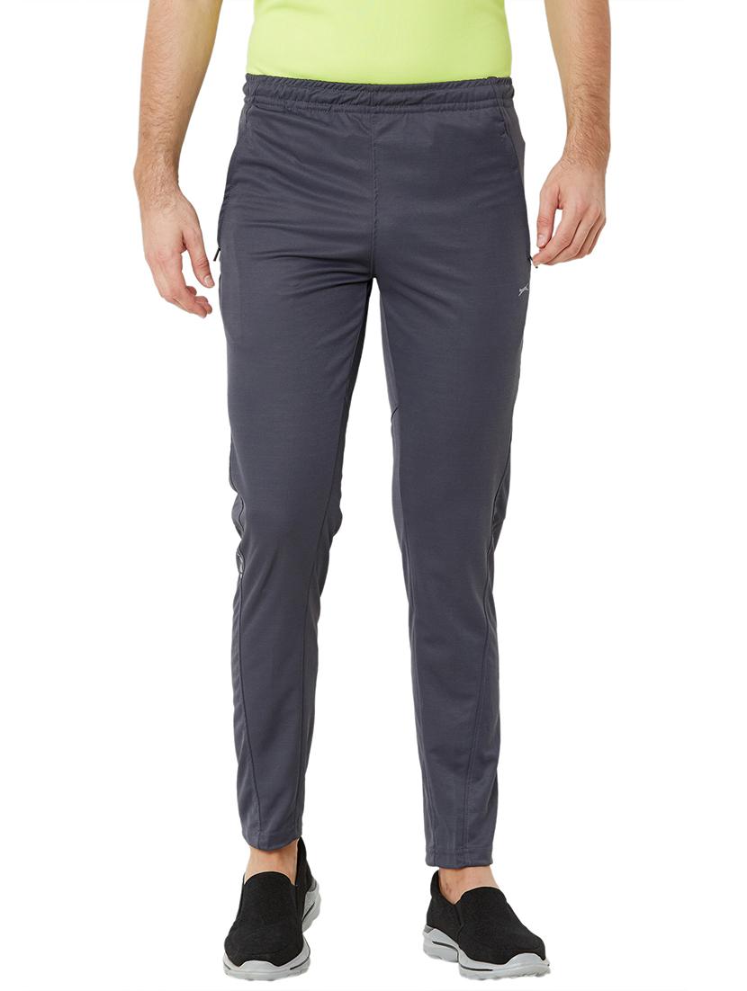grey solid full length track pant - 17219126 - Zoom Image - 1