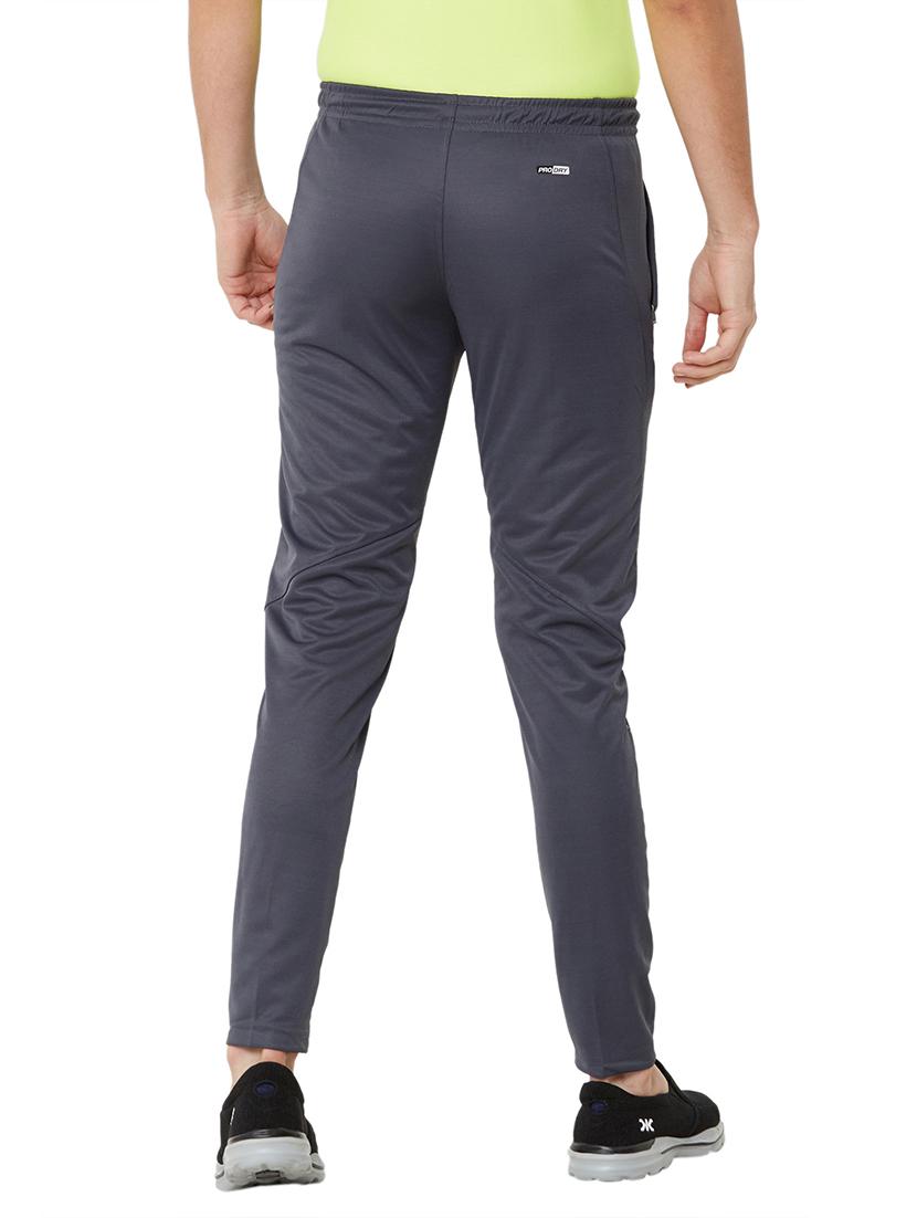 grey solid full length track pant - 17219126 - Zoom Image - 3