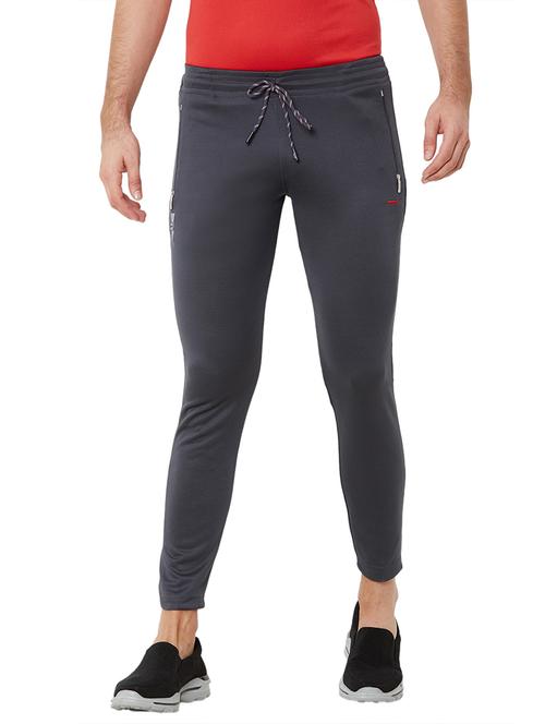 grey solid full length track pant - 17219132 - Standard Image - 1