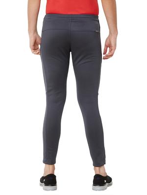 grey solid full length track pant - 17219132 - Standard Image - 3