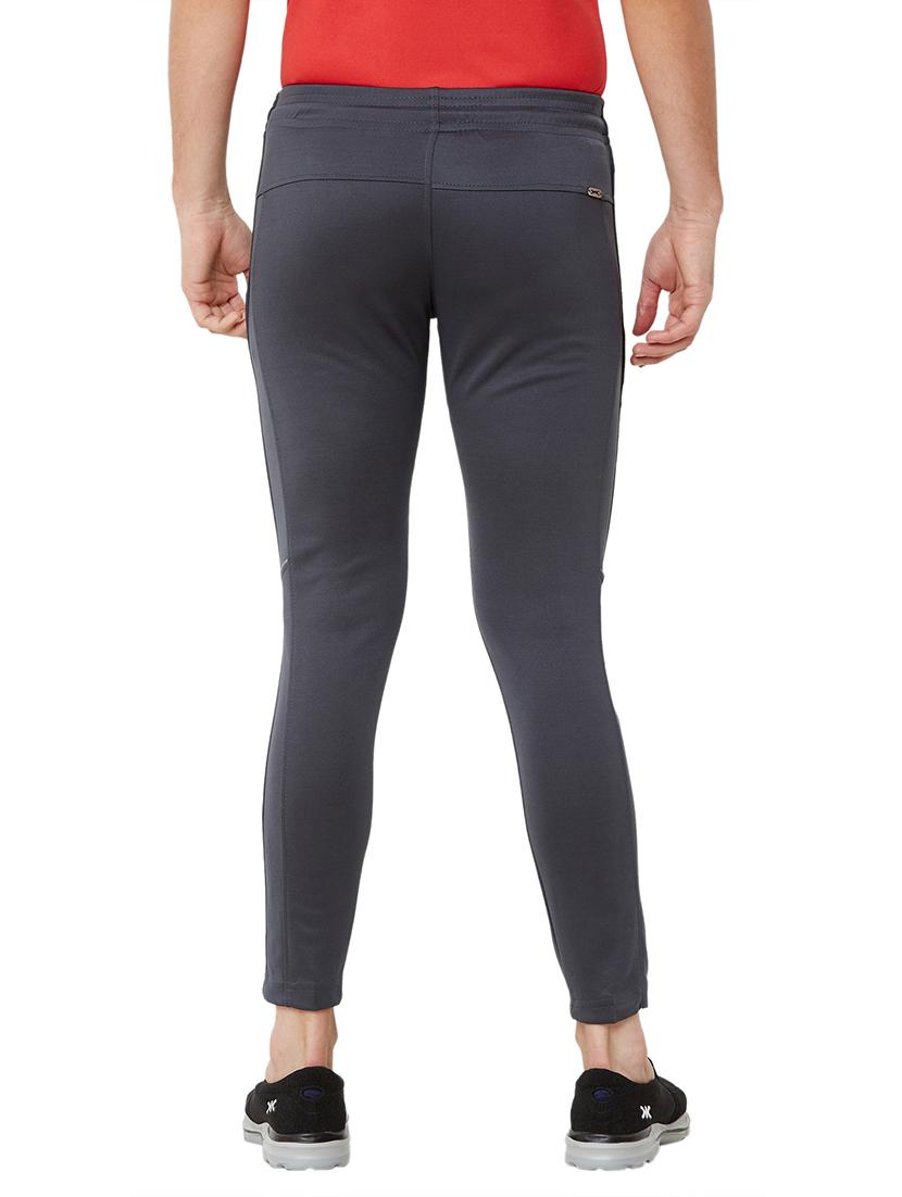 grey solid full length track pant - 17219132 - Zoom Image - 3