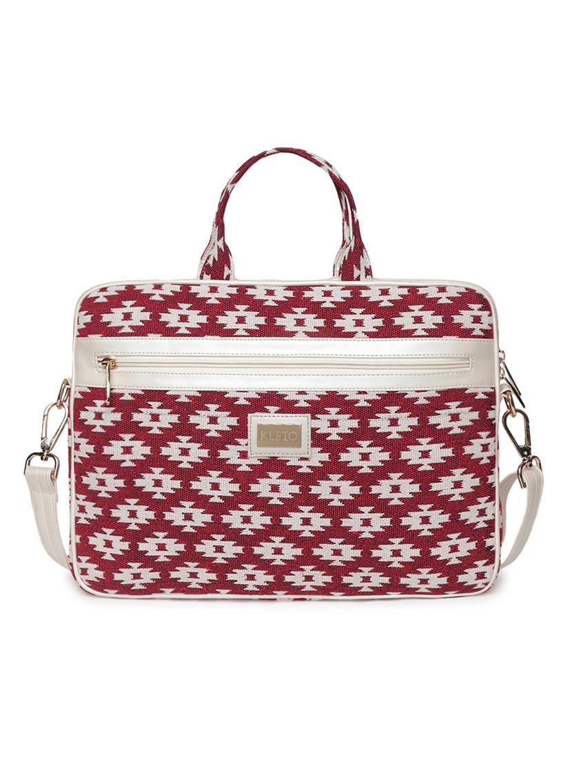maroon cotton polyester blend laptop bag - 17219207 - Zoom Image - 1
