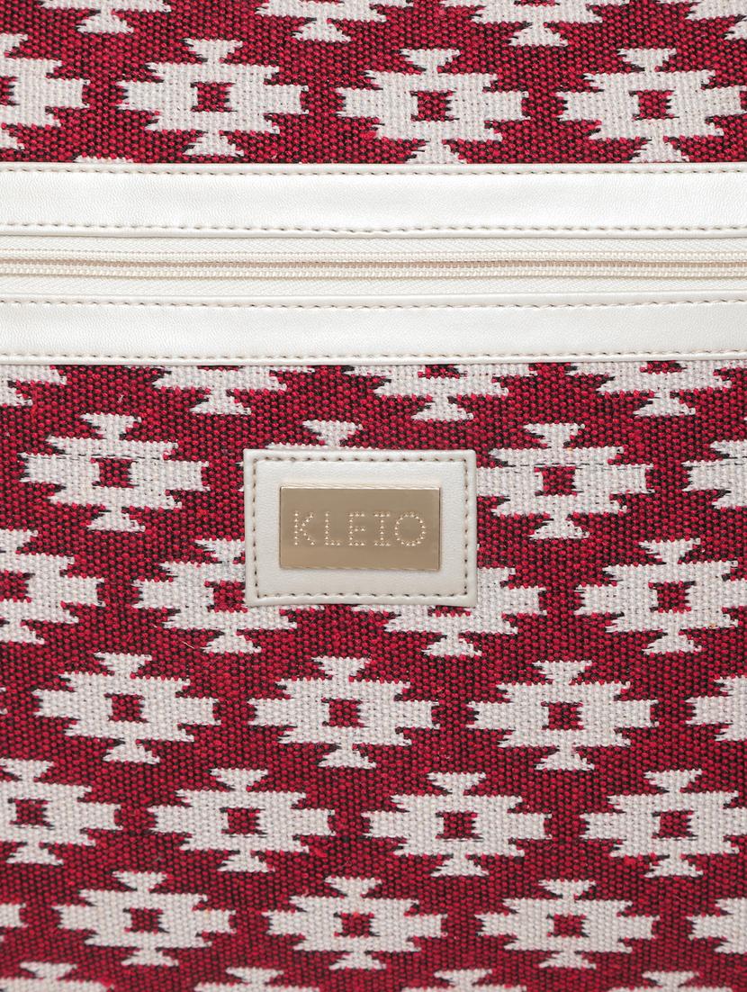 maroon cotton polyester blend laptop bag - 17219207 - Zoom Image - 6