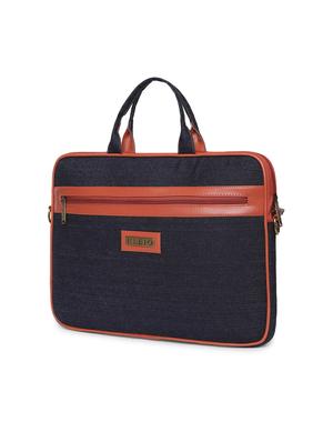 blue cotton polyester blend laptop bag - 17219208 - Standard Image - 4