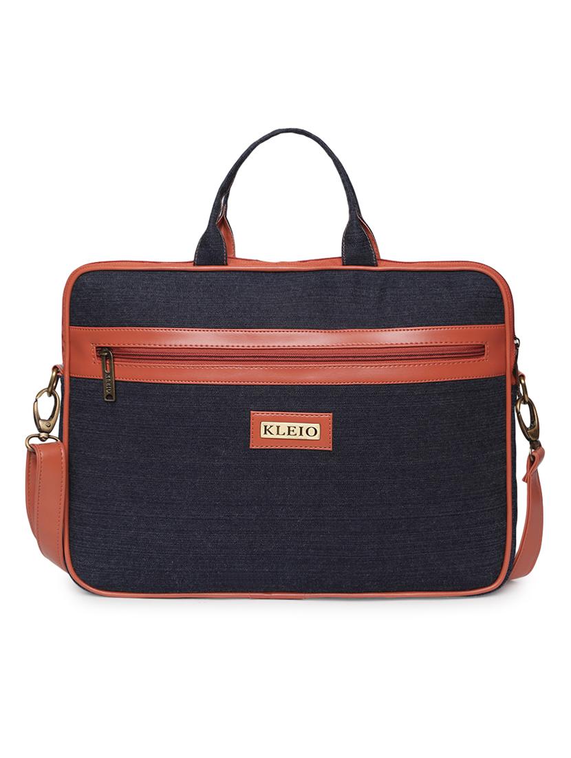 blue cotton polyester blend laptop bag - 17219208 - Zoom Image - 1