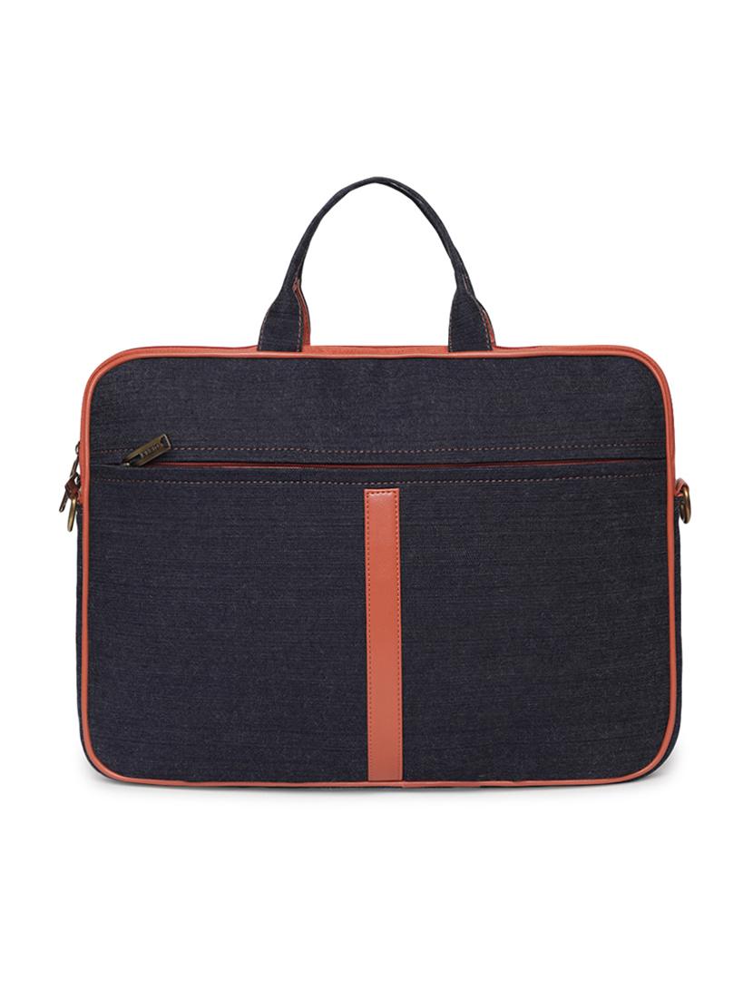 blue cotton polyester blend laptop bag - 17219208 - Zoom Image - 2