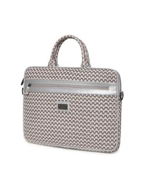 silver cotton polyester blend laptop bag - 17219211 - Standard Image - 4